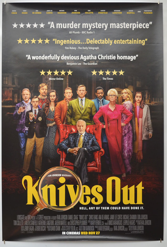 Y-491 Christopher Plummer Knives Out Movie Art Silk Poster 40 24x36 
