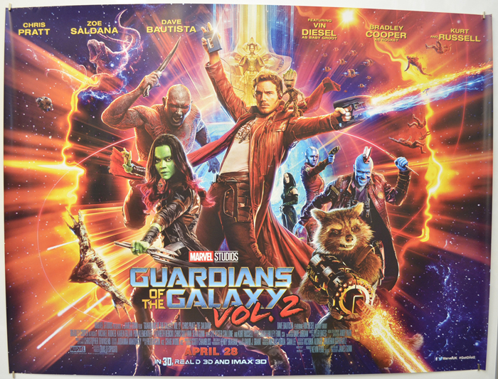 2 2017 Movie Mini Poster Flyer Ad Chirashi Guardians of the Galaxy Vol 