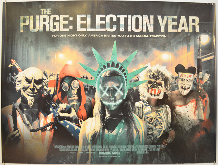 THE PURGE ELECTION YEAR MOVIE POSTER 2 Sided ORIGINAL 27x40 FRANK GRILLO 