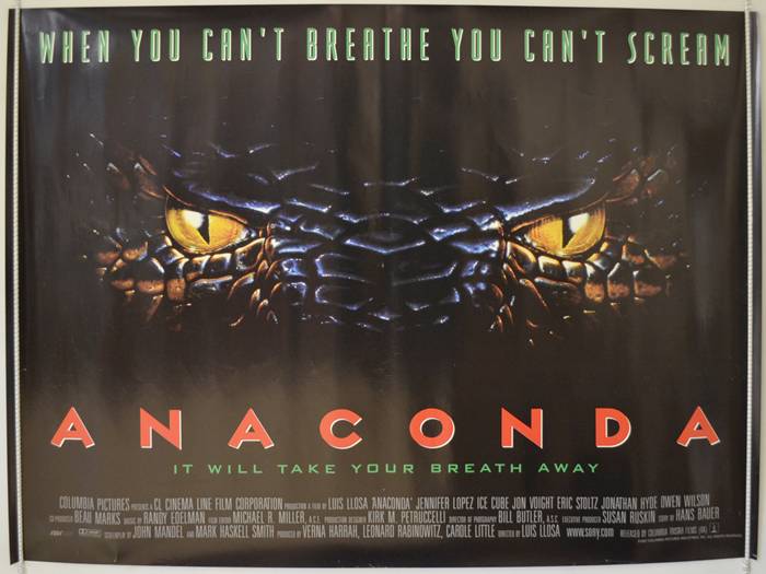 Anaconda Original Cinema Movie Poster From Pastposters Com