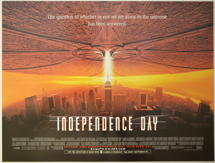 Classic Vintage Action Movie Film  #10 A3/A4 size POSTER INDEPENDENCE DAY 