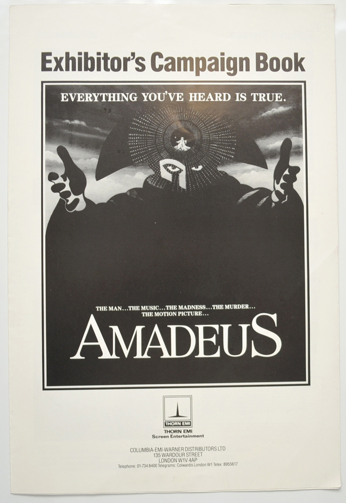 Amadeus <p><i> Original 6 Page Cinema Exhibitors Campaign Pressbook </i></p>