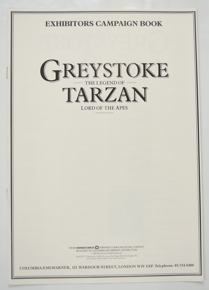 Greystoke : The Legend Of Tarzan <p><i> Original 8 Page Cinema Exhibitors Campaign Pressbook </i></p>