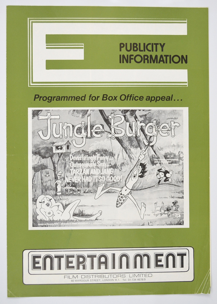 Jungle Burger <p><i> Original 4 Page Cinema Exhibitors Campaign Pressbook </i></p>