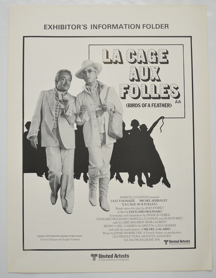 La Cage Aux Folles <p><i> Original 4 Page Cinema Exhibitors Campaign Pressbook </i></p>