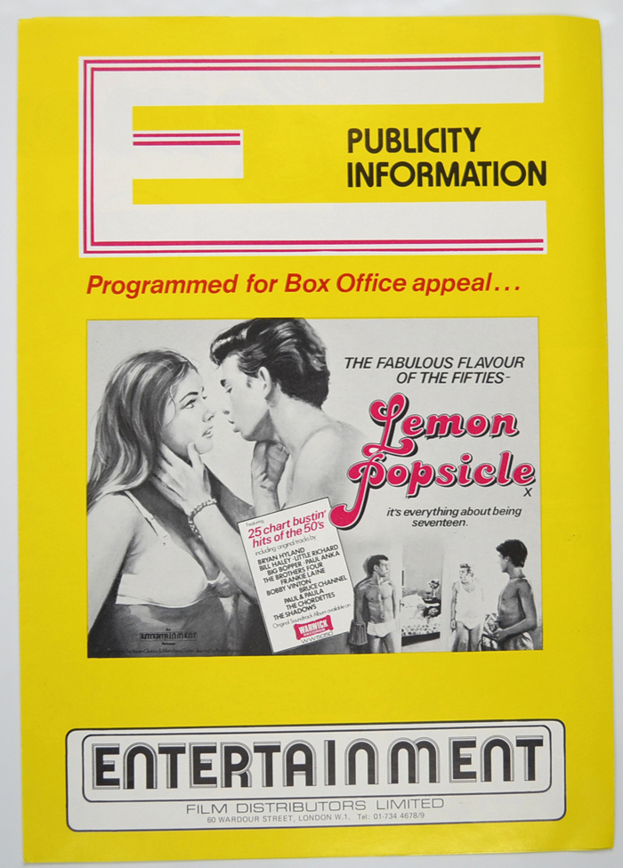 Lemon Popsicle <p><i> Original 6 Page Cinema Exhibitors Campaign Pressbook </i></p>