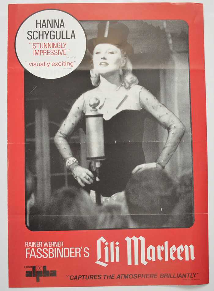 Lili Marleen <p><i> Original 4 Page Cinema Exhibitors Campaign Pressbook </i></p>