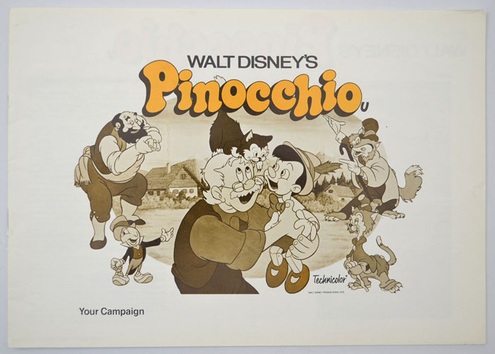 Pinocchio (1978 re-release) <p><i> Original 16 Page Cinema Exhibitors Campaign Pressbook  </i></p>