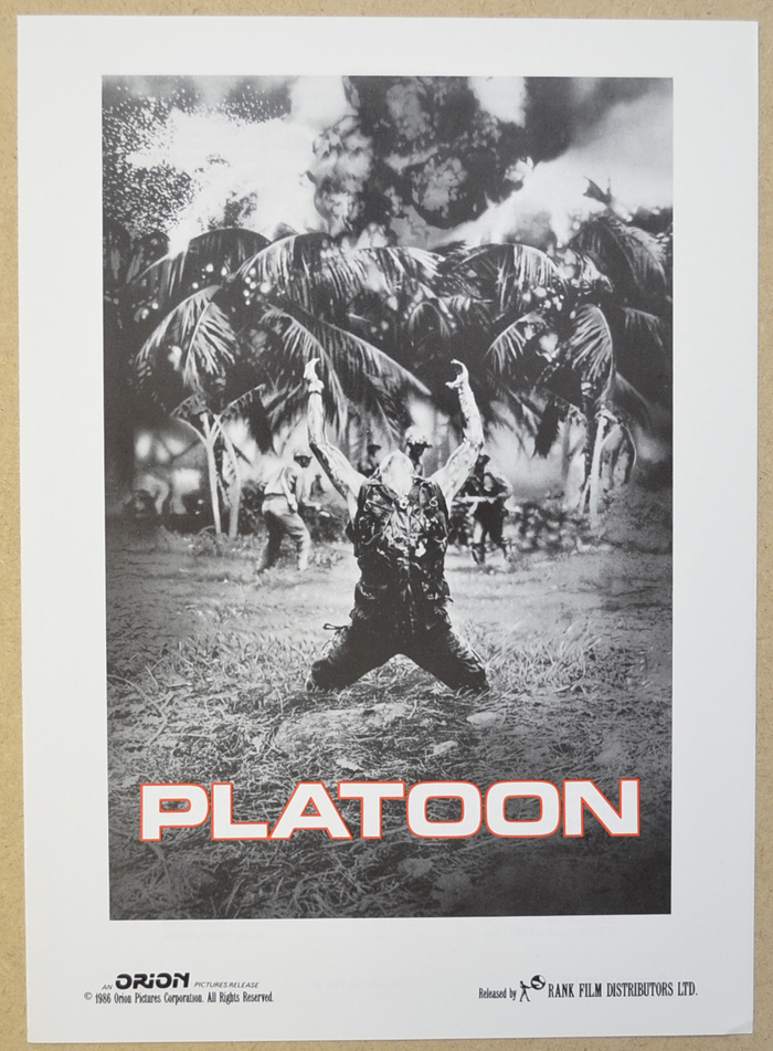 Platoon <p><i> Original Cinema Exhibitor's Press Synopsis / Credits Booklet </i></p>