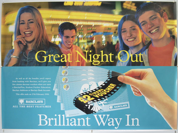 Barclays <p><i> (1997 Advertising Poster - Great Night Out) </i></p>