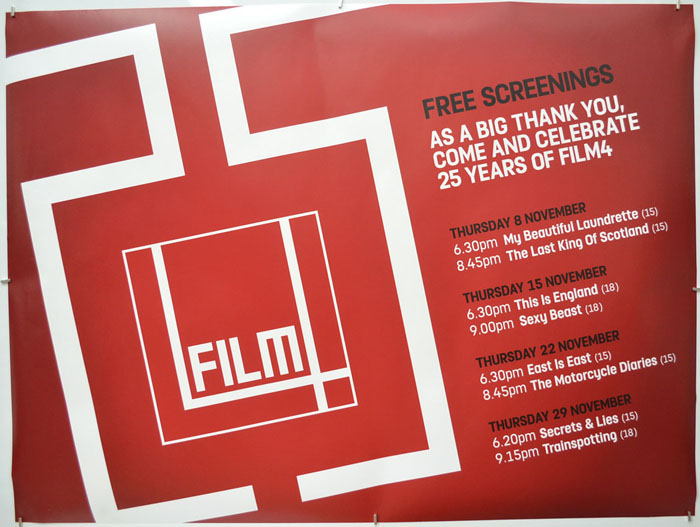 Film Four <p><i> (Cinema Advertising Poster – 25 Years of Film Four) </i></p>