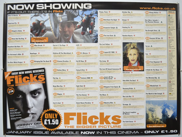 Flicks (January 2000)  <p><i> (Cinema Advertising Poster) </i></p>