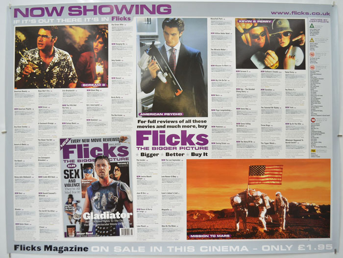 Flicks (May 2000)  <p><i> (Cinema Advertising Poster) </i></p>