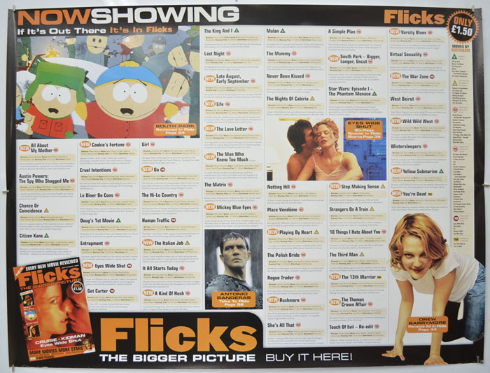 Flicks (September 1999)  <p><i> (Cinema Advertising Poster) </i></p>