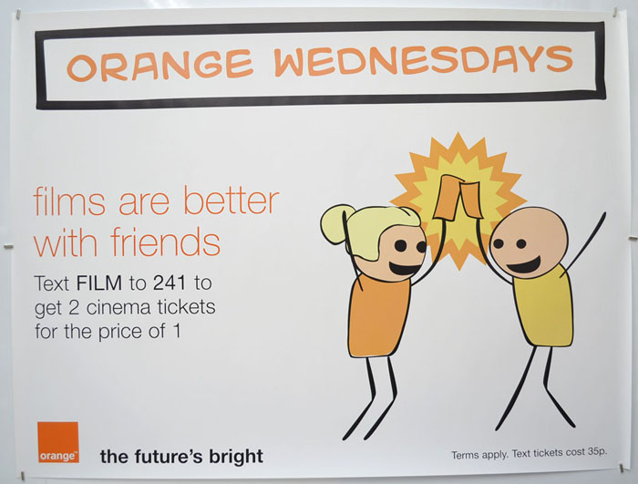 Orange Wednesdays <p><i> (Cinema Advertising Poster) </i></p>