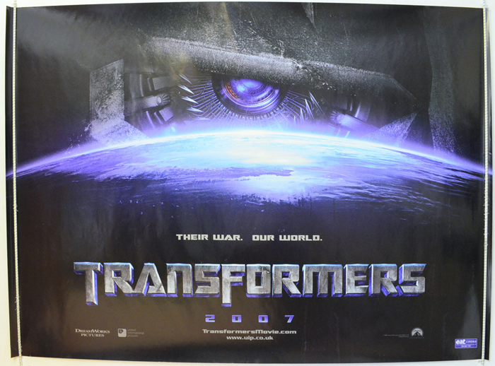 DOUBLE-SIDED 2007 ORIGINAL MOVIE POSTER ROLLED TRANSFORMERS 