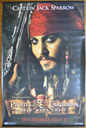 PIRATES OF THE CARIBBEAN - DEAD MAN’S CHEST Cinema BANNER –  Captain Jack Sparrow Banner
