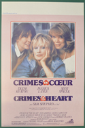 Crimes Of The Heart <p><i> (Original Belgian Movie Poster) </i></p>