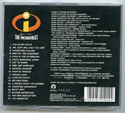 THE INCREDIBLES Original CD Soundtrack (back)