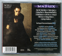 THE MATRIX - THE SCORE Original CD Soundtrack (back)