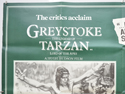 GREYSTOKE : THE LEGEND OF TARZAN (Top Left) Cinema Quad Movie Poster