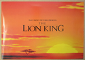 THE LION KING Original Cinema Press Kit – Production Info