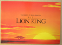 THE LION KING Original Cinema Press Kit – Production Info