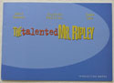 THE TALENTED MR RIPLEY Original Cinema Press Kit