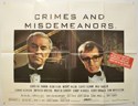CRIMES AND MISDEMEANORS Cinema Quad Movie Poster