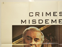 CRIMES AND MISDEMEANORS (Top Left) Cinema Quad Movie Poster