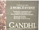 GANDHI (Top Right) Cinema Quad Movie Poster
