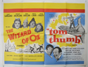 THE WIZARD OF OZ / TOM THUMB Cinema Quad Movie Poster