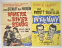 WHERE THE RIVER BENDS / IN THE NAVY Cinema Quad Movie Poster