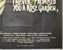 I NEVER PROMISED YOU A ROSE GARDEN (Bottom Right) Cinema Quad Movie Poster