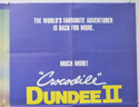 CROCODILE DUNDEE II (Top Right) Cinema Quad Movie Poster
