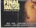FINAL ANALYSIS (Bottom Left) Cinema Quad Movie Poster