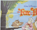 THE FOX AND THE HOUND (Top Left) Cinema Quad Movie Poster