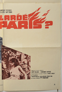 IS PARIS BURNING (Bottom Right) Cinema One Sheet Movie Poster