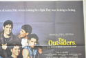 THE OUTSIDERS (Top Right) Cinema Quad Movie Poster