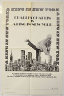 A KING IN NEW YORK Cinema One Sheet Movie Poster