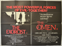 THE EXORCIST / THE OMEN Cinema Quad Movie Poster