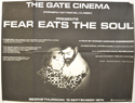 FEAR EATS THE SOUL Cinema Quad Movie Poster