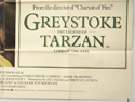 GREYSTOKE THE LEGEND OF TARZAN (Bottom Right) Cinema Quad Movie Poster