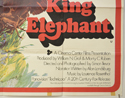 KING ELEPHANT (Bottom Right) Cinema Quad Movie Poster