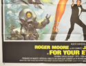 007 : FOR YOUR EYES ONLY (Bottom Left) Cinema Quad Movie Poster