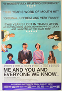 ME AND YOU AND EVERYONE WE KNOW Cinema 4 Sheet Movie Poster
