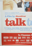 TALK TO HER (Bottom Left) Cinema 4-sheet Movie Poster