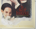 THE AGE OF INNOCENCE (Bottom Right) Cinema Quad Movie Poster