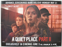 A QUIET PLACE PART II Cinema Quad Movie Poster