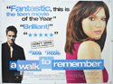 A WALK TO REMEMBER Cinema Quad Movie Poster